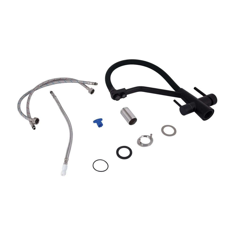 Смеситель для кухни Lidz Aria 020F3 LDARI020F3BLA39212 с гибким изливом и подключением к фильтру Черный (SD00045316) - фото 7 Смеситель для кухни Lidz Aria 020F3 LDARI020F3BLA39212 с гибким изливом и подключением к фильтру Черный (SD00045316) - фото 7