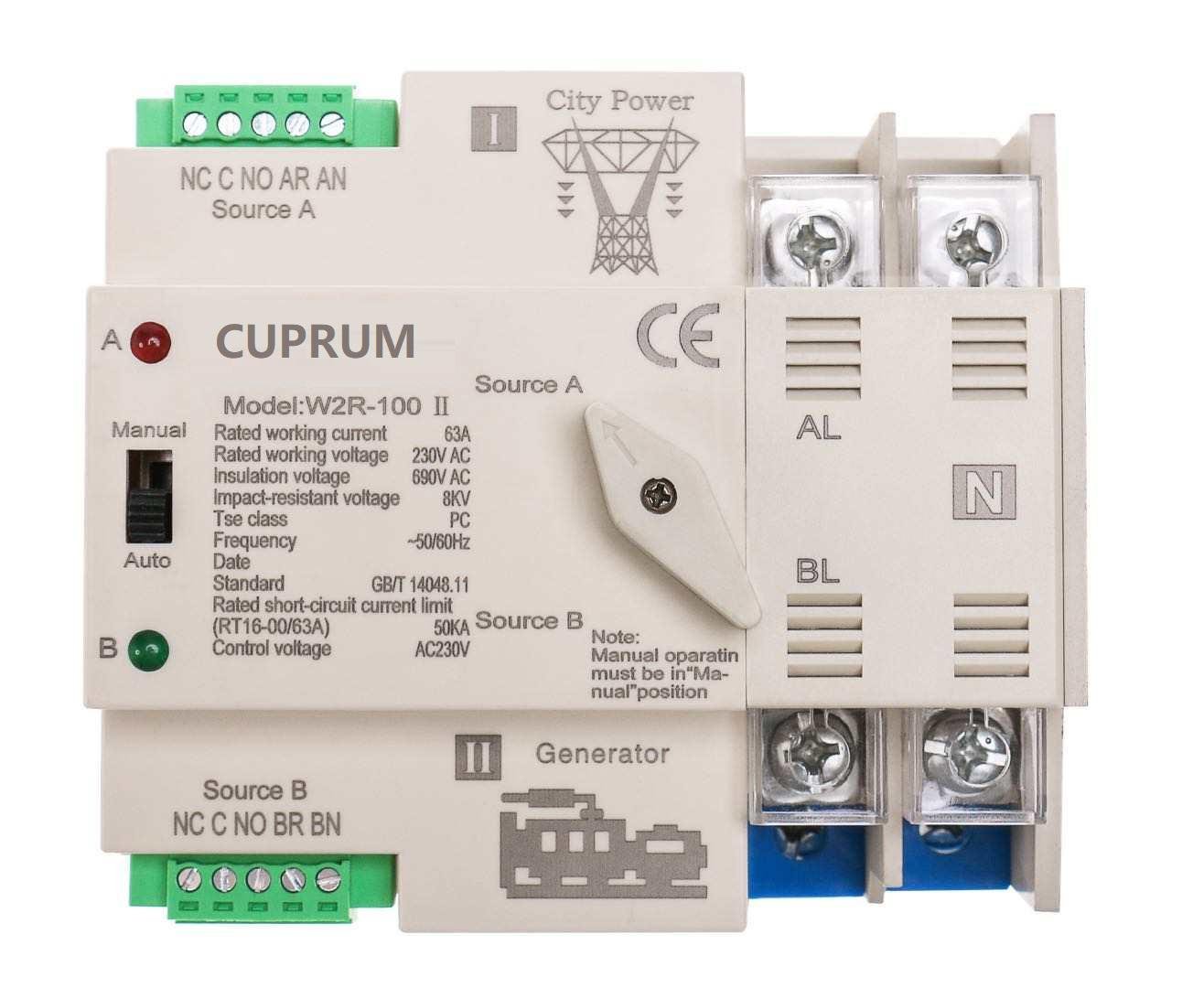 Автомат введення резерву АВР100 1ф