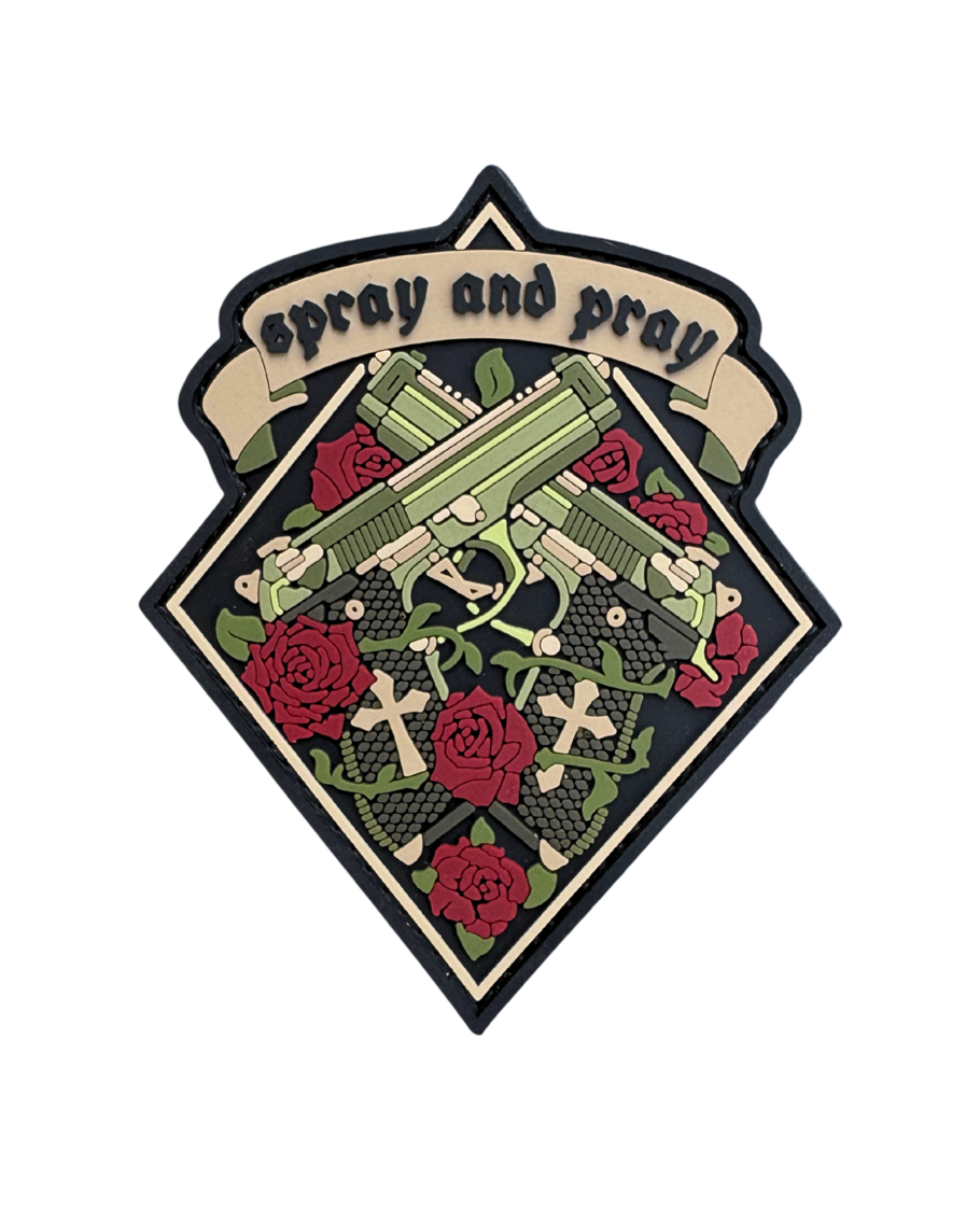 Патч ПВХ SPRAY AND PRAY ромб (PATCH-HUB-0367)