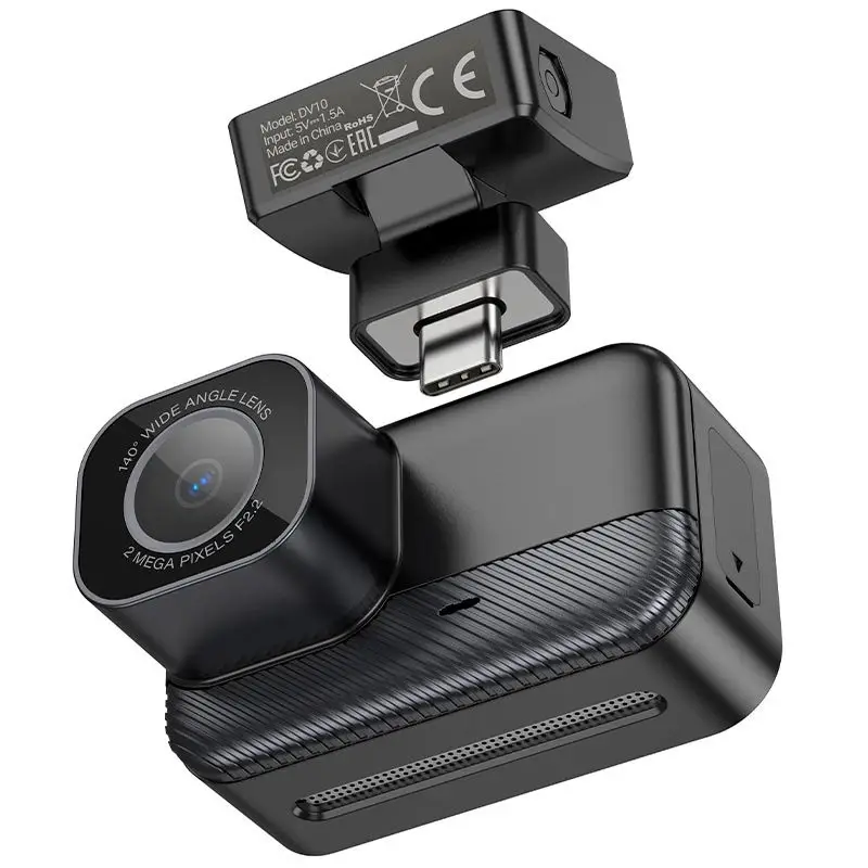 Видеорегистратор Hoco DV10 Mini Screen Dashcam Black - фото 4 Видеорегистратор Hoco DV10 Mini Screen Dashcam Black - фото 4