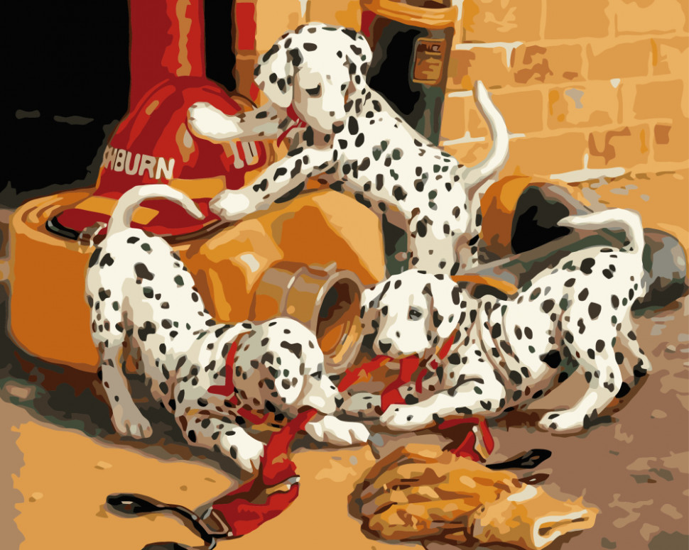 Картина по номерам Brushme Озорные далматинцы (GX7534)