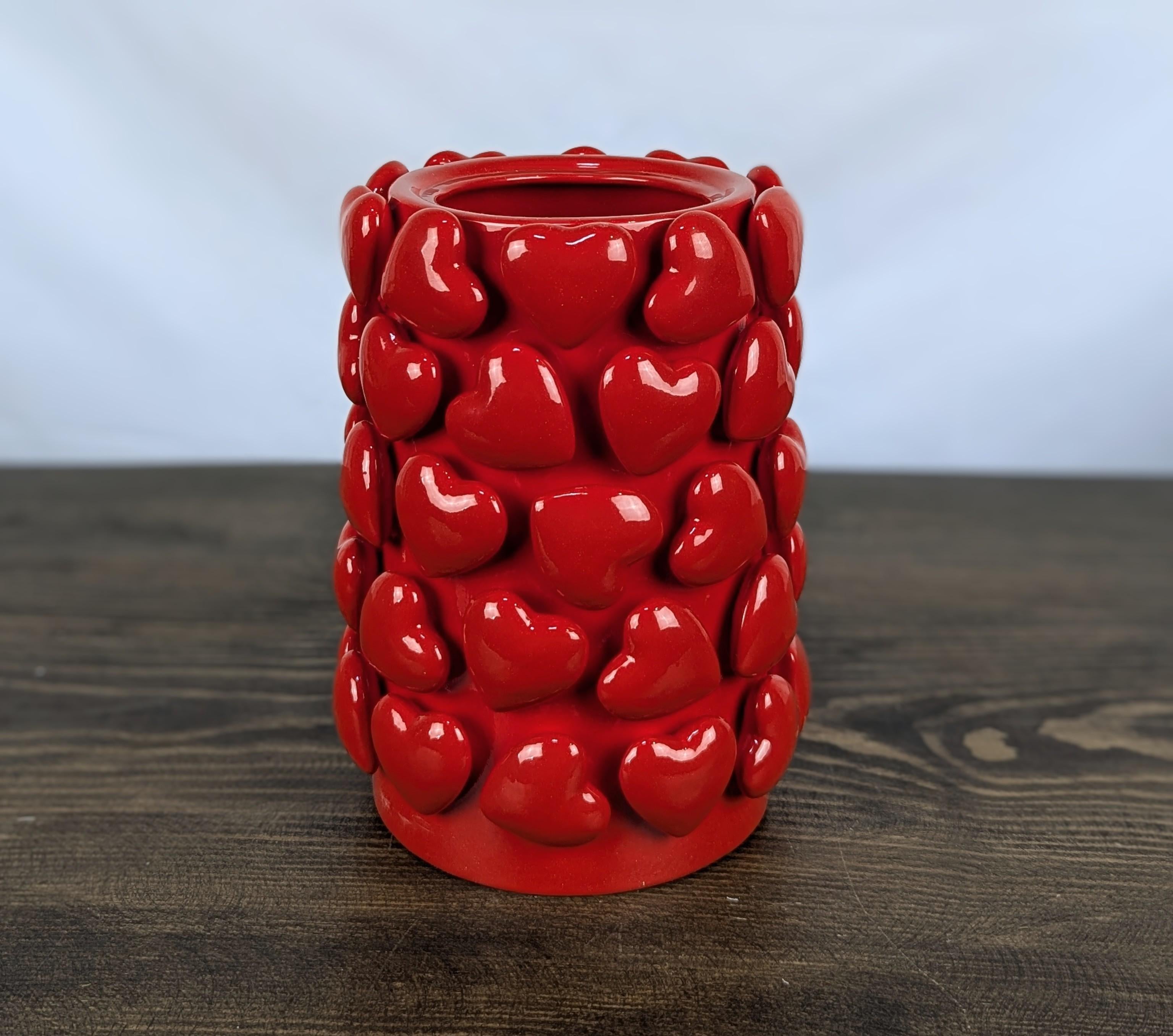 Ваза Nana Ceramics Сердце 21 см Красный