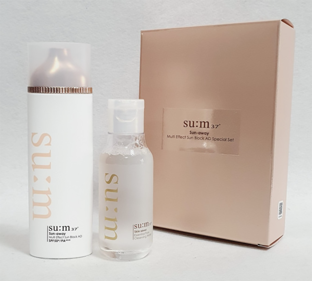 Набор подарочный Su:m37 Sun-away Multi Effect Sun Block AD Special Set с солнцезащитным кремом и водой очищающая (1755620832)