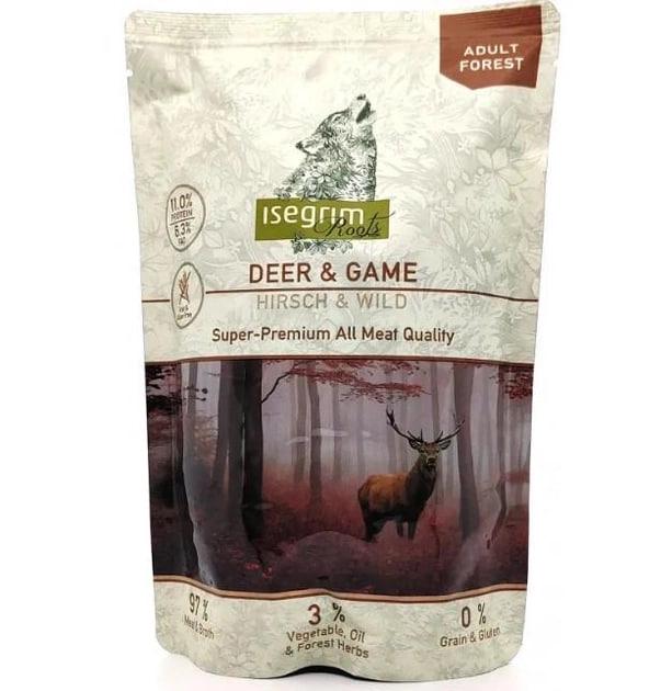 Корм ISEGRIM Pouch Roots Deer&Game Оленина и дичь с петрушкой и маслом 410 г (95754)