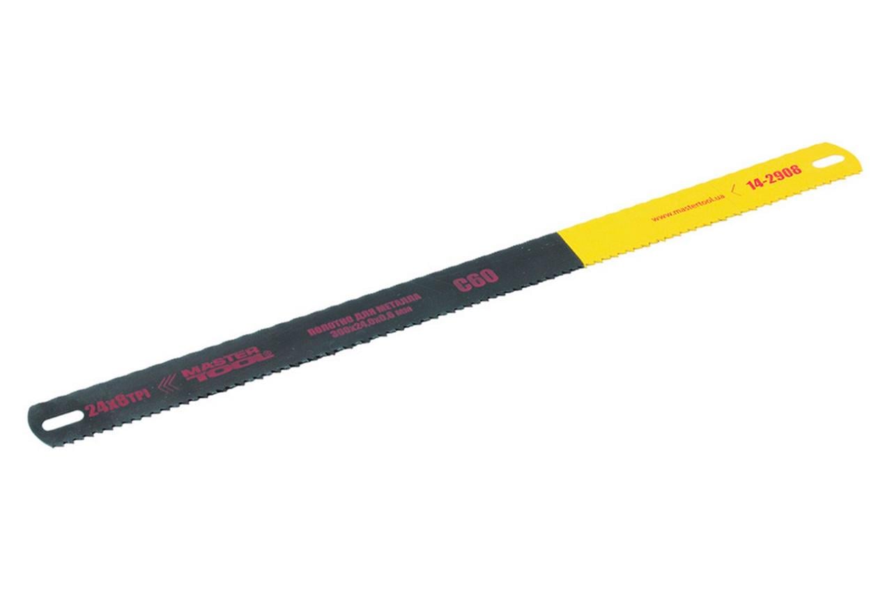 Полотно ножівкове по металу-дереву Mastertool 300 x 25 мм 8T x 24T x 1" (14-2908) Полотно ножівкове по металу-дереву Mastertool 300 x 25 мм 8T x 24T x 1" (14-2908)