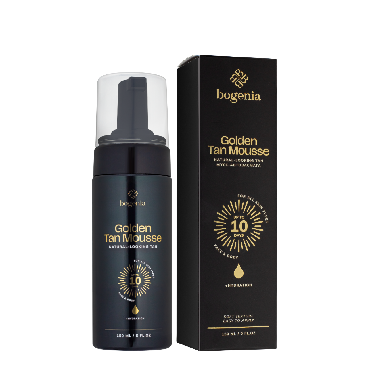 Мусс-автозагар для лица и тела Bogenia Golden Tan Mousse 150 мл BG445