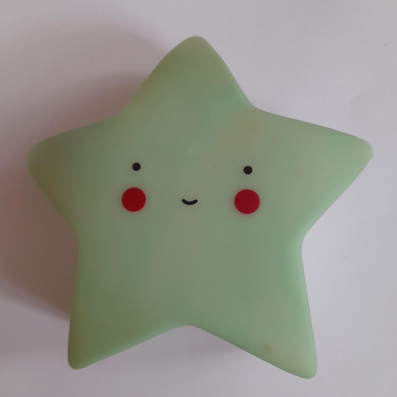 Нічник дитячий Зірка LED від батарейок Зелений