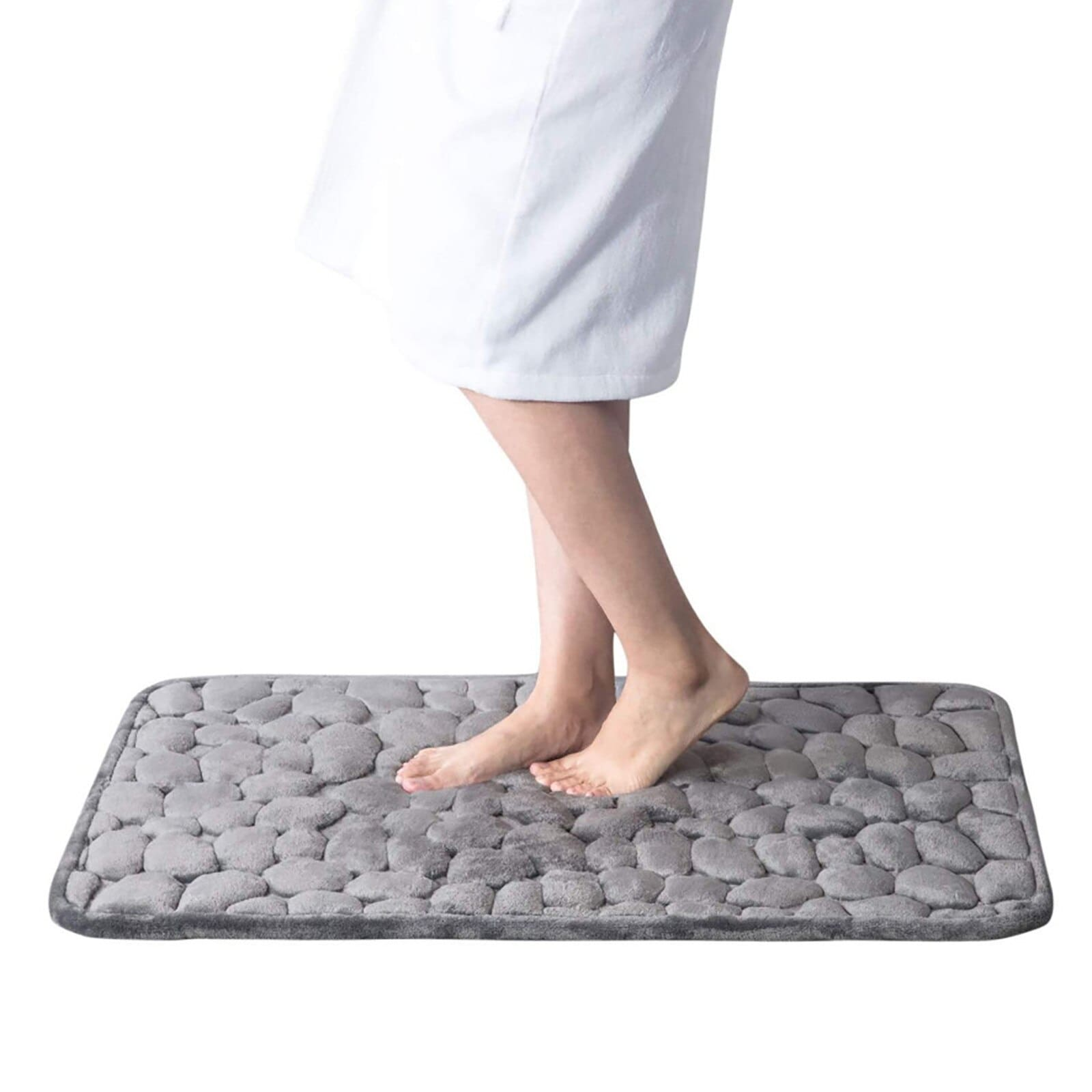 Коврик в ванную антискользящий с 3д эффектом камней Серый (5271) - фото 4 Коврик в ванную антискользящий с 3д эффектом камней Серый (5271) - фото 4