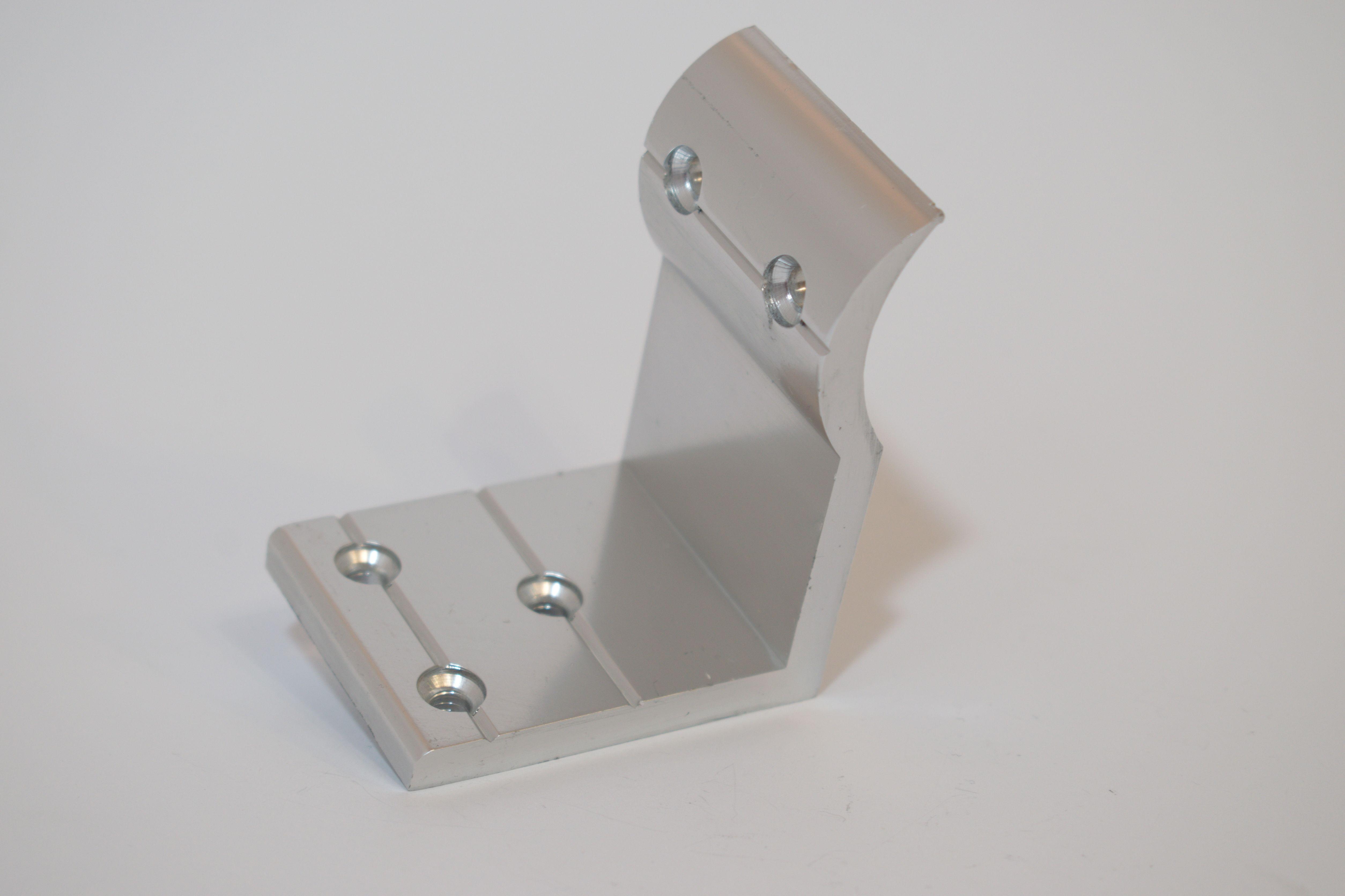 Тримач поручня до стіни до алюмінієвих поручнів тип коло Срібний (10621с)