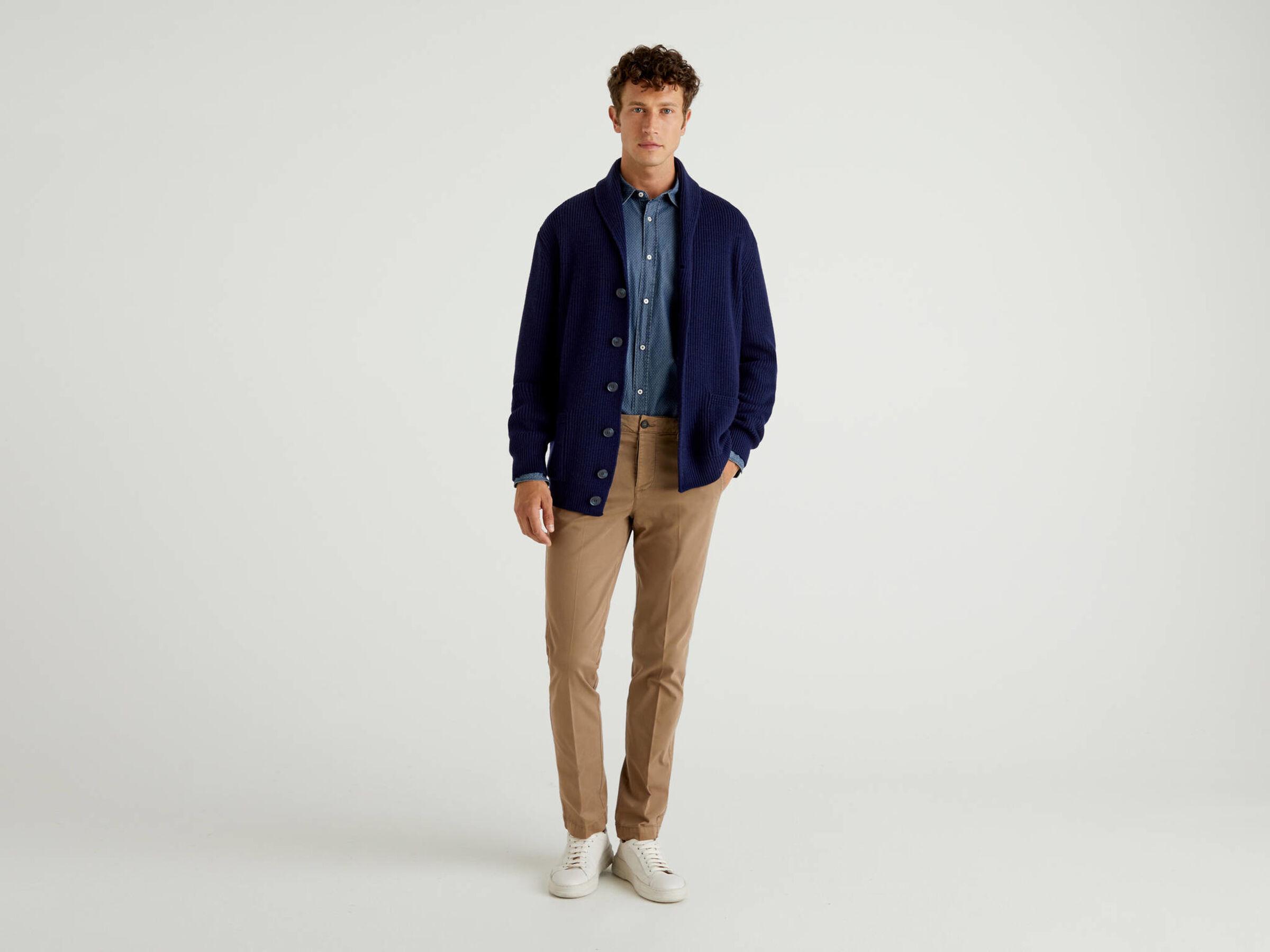 Кардиган мужской Benetton 132nu6001 XXL Синий - фото 3 Кардиган мужской Benetton 132nu6001 XXL Синий - фото 3