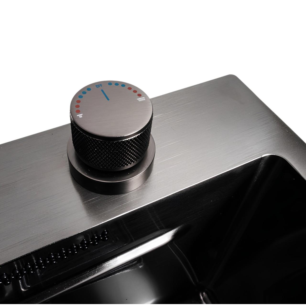 Мийка кухонна Platinum 75х45A PVD з режимом Водоспад та 2 лотками для продуктів Чорний (є257) - фото 7