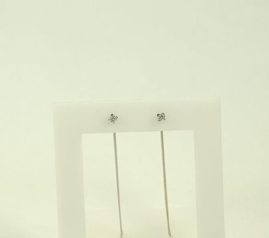 Серьги с фианитом Maxi Silver 8735 (88735)