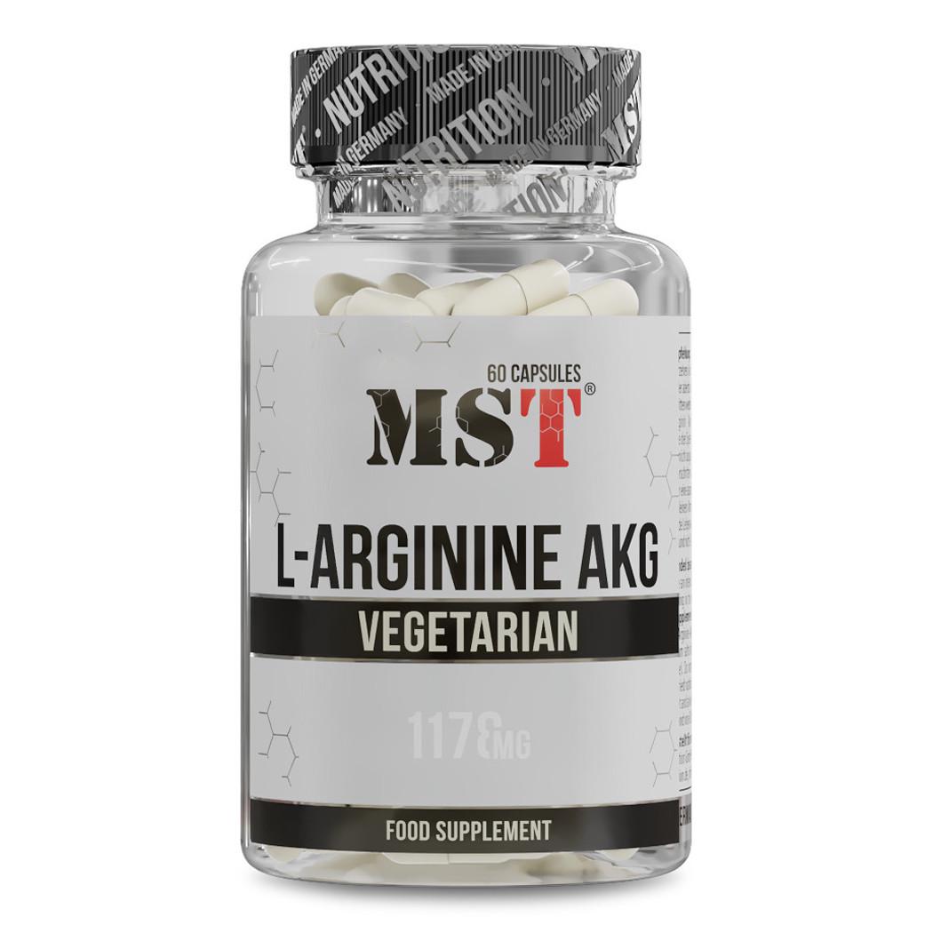 Аргинин альфа-кетоглутарат MST L-Arginine AKG 60 капсул (23333-01) - фото 1 Аргинин альфа-кетоглутарат MST L-Arginine AKG 60 капсул (23333-01) - фото 1