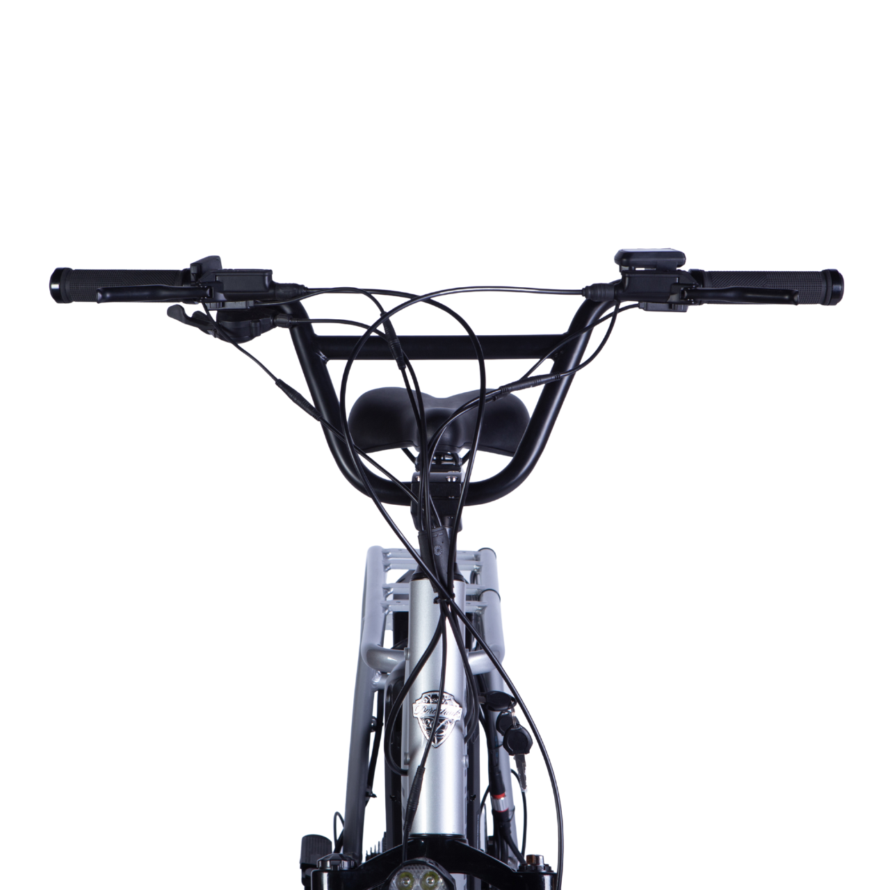 Велосипед з електроприводом AL Dorozhnik eADAMANT HDD 20" рама-18,5" 48B 17,5+12,5Ахч 1000 Вт 100 км запас ходу Сріблястий - фото 6