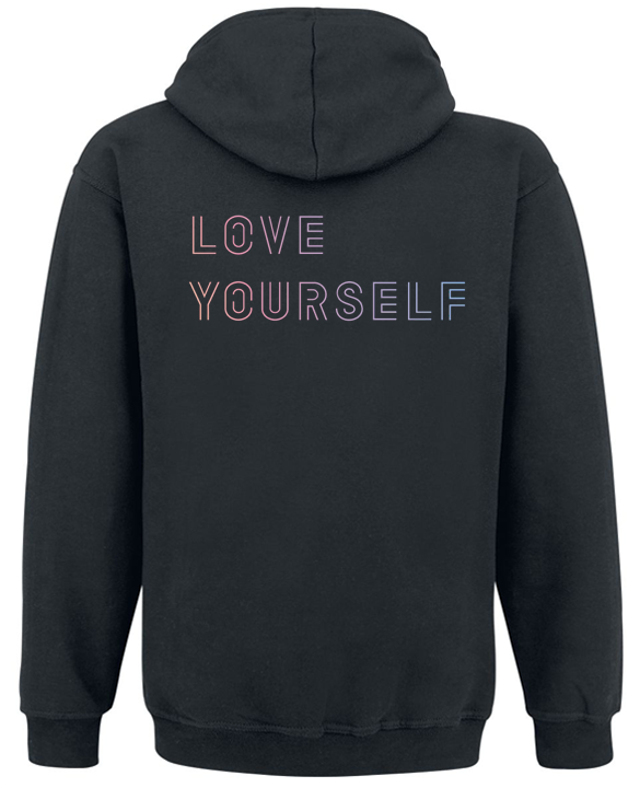 Толстовка з блискавкою BTS Bangtan Boys "Love Yourself" M Чорний (26070) - фото 2