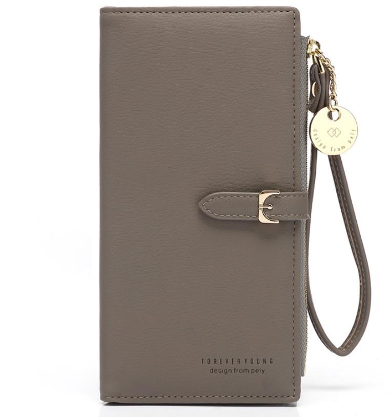 Женский кошелек Forever Young Pely кожаный Серый