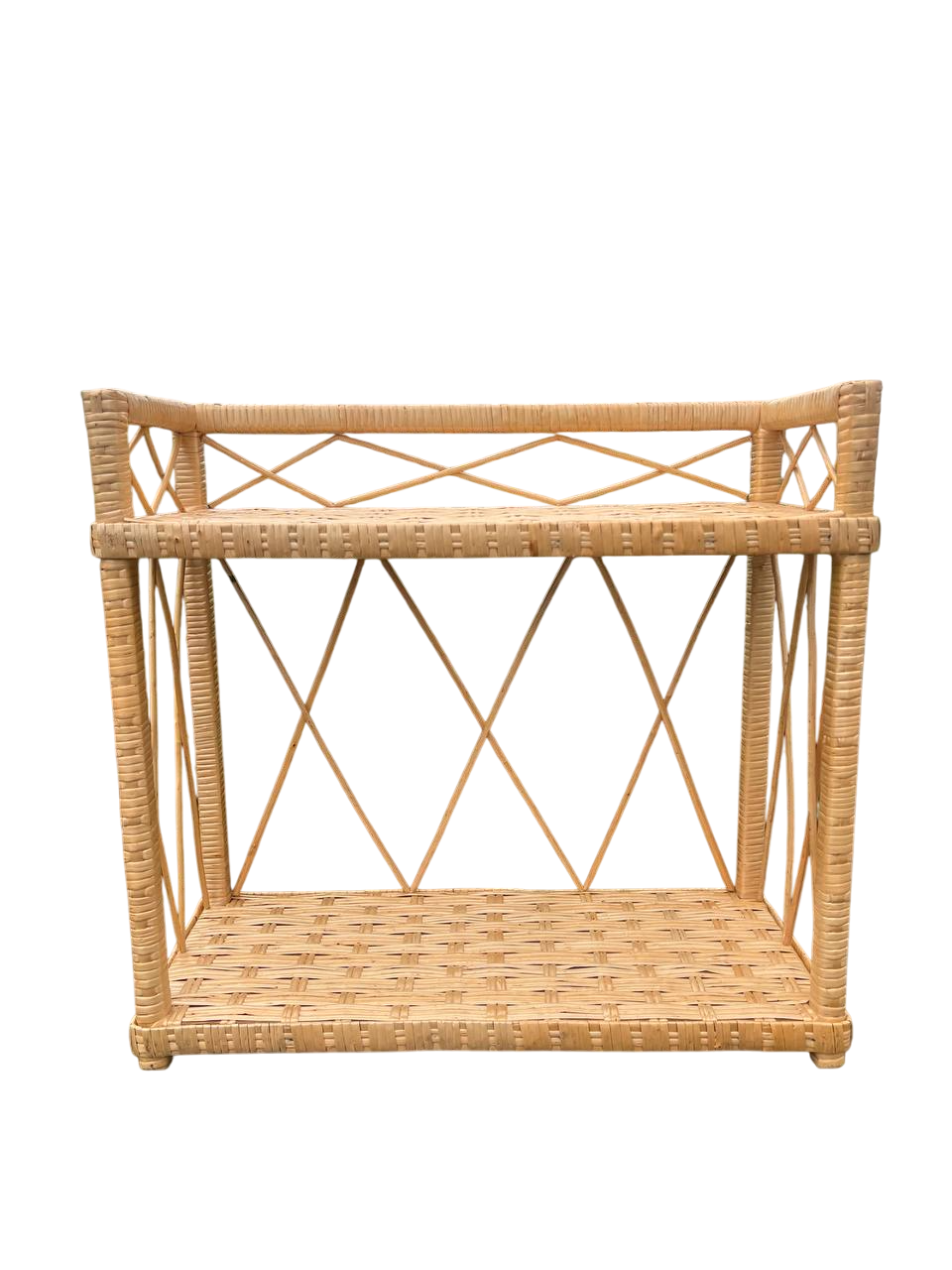 Полка из лозы для обуви Сімейний Затишок Коричневый