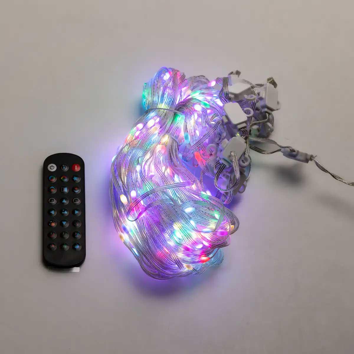 Гірлянда розумна Smart штора 200 LED з керуванням зі смартфона 3x2 м Різнокольоровий (5357) - фото 6