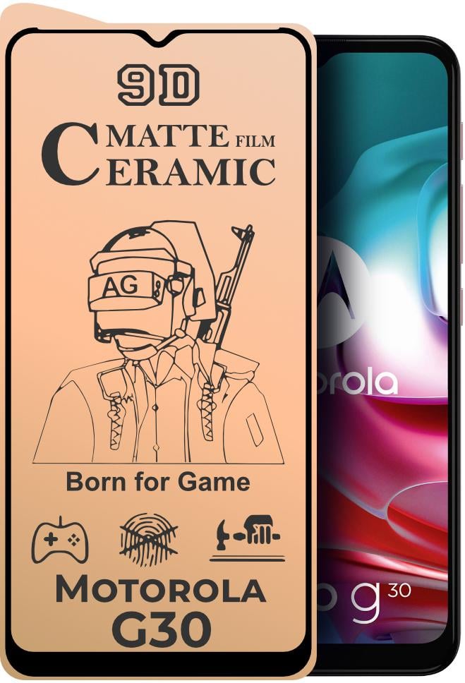 Защитная пленка Ceramic для Motorola G30 матовая керамическая (24208)