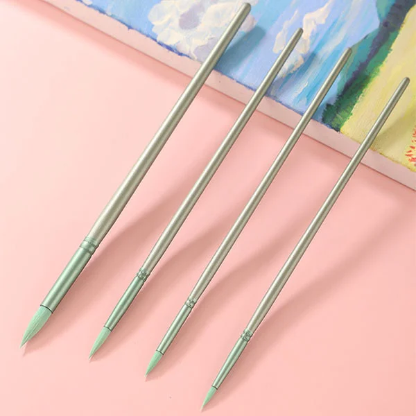 Набір пензликів для малювання 6 шт. Зелений (C01392-2) - фото 3