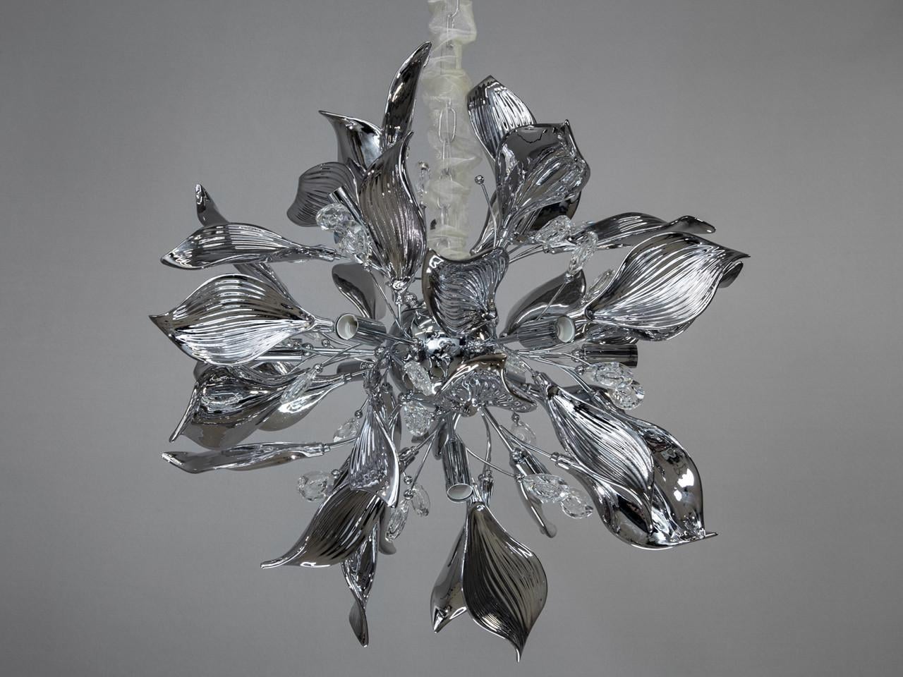 Люстра EcoLed Loft на 12 ламп 7229-12P HR Серебрянный