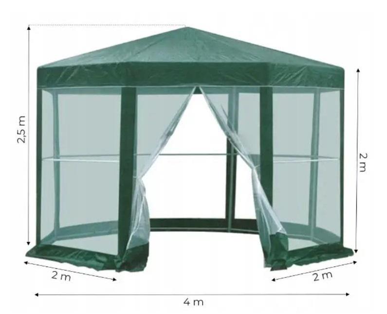 Садовий павільйон із москітною сіткою 4х4 м (26002465) - фото 2
