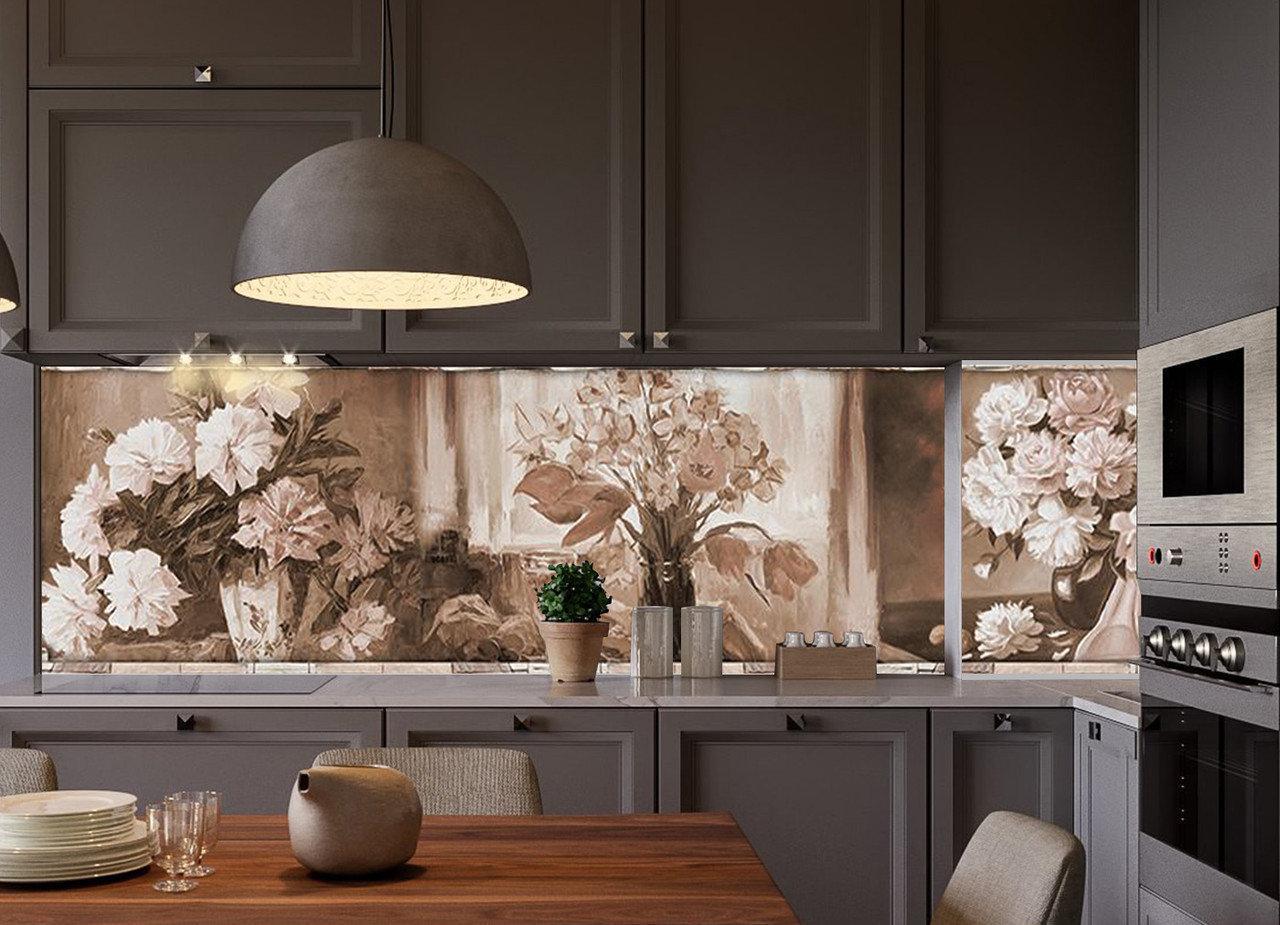 Кухонный фартук Картина из самоклеющейся виниловой пленки 60х250 см Розовый Кухонный фартук Картина из самоклеющейся виниловой пленки 60х250 см Розовый