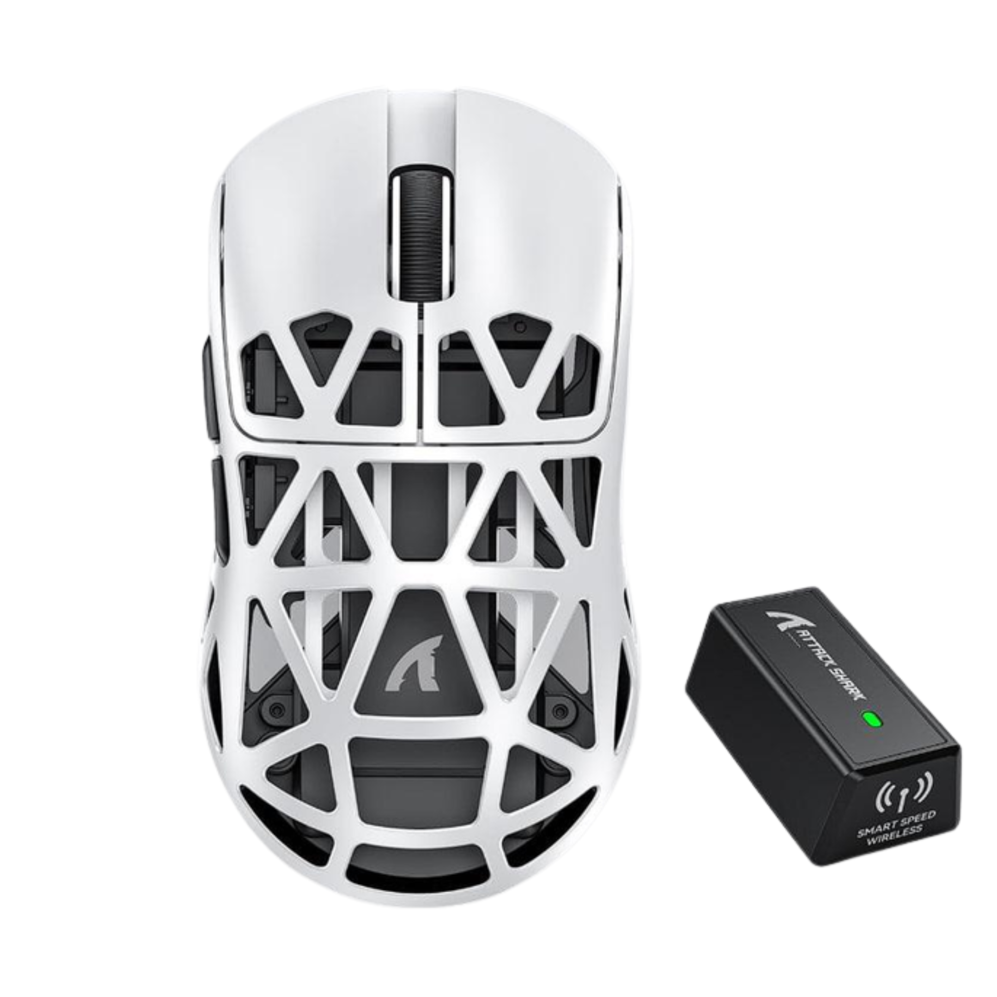 Компьютерная мышка беспроводная Attack Shark R2 PixArt PAW3950 из магния 8K 42000DPI White (GS-269)