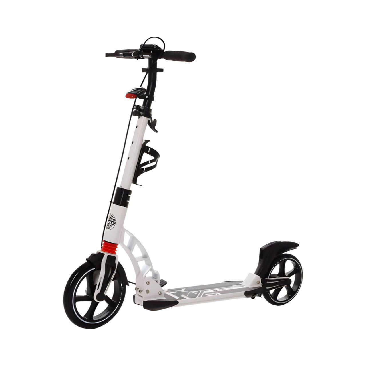 Самокат SR 2-014-W дискове гальмо/амортизатор/фара/підстаканник для дорослих Білий (25562692)