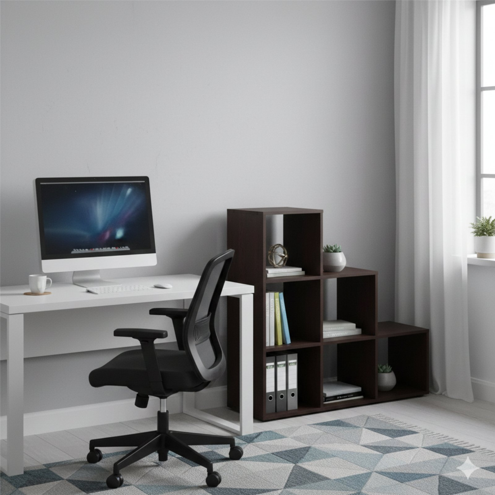 Стелаж книжкова Kompanit КШ-19 ЛДСП з 6 відкритими полицями 105,5х29,2х107 см Венге темний (31802681)