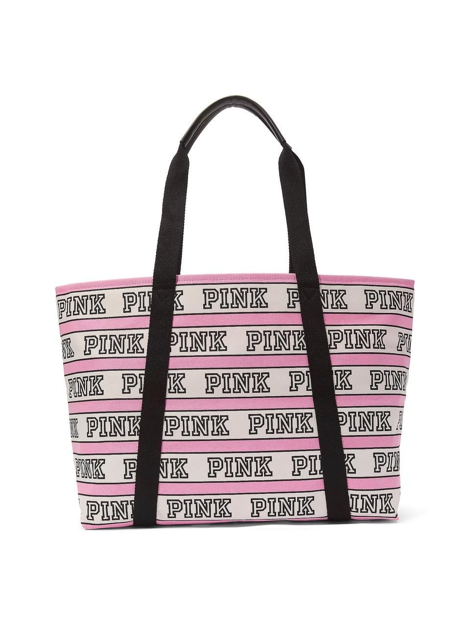 Жіноча сумка-шопер Victoria ́s Secret Stripe Tote з логотипом Рожевий (78124542167)