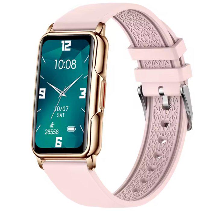 Смарт-часы женские Smart Mioband Nano+ 2 ремешки из стали 21,5 см Золотой/Розовый (150-96-2117)