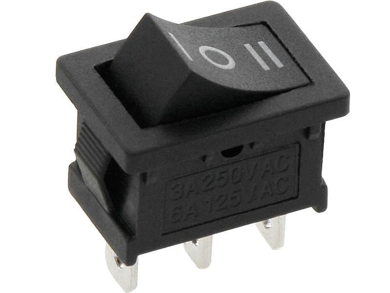 Переключатель ON-OFF-ON 3А 220В Черный (5187#)