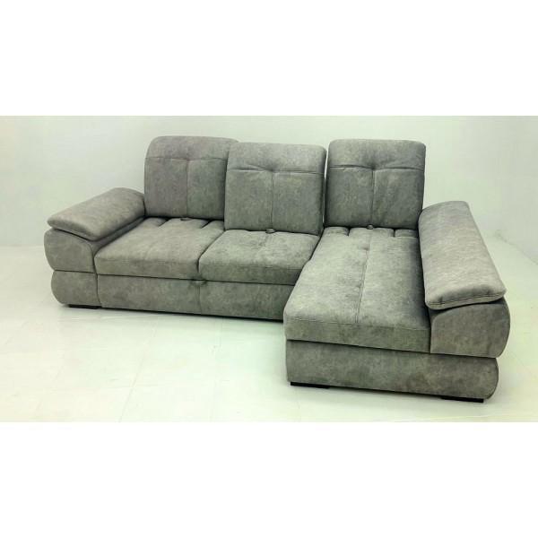 Диван кутовий розкладний Вуді Палермо дерево/ламінована ДСП/тканина Сірий - фото 2