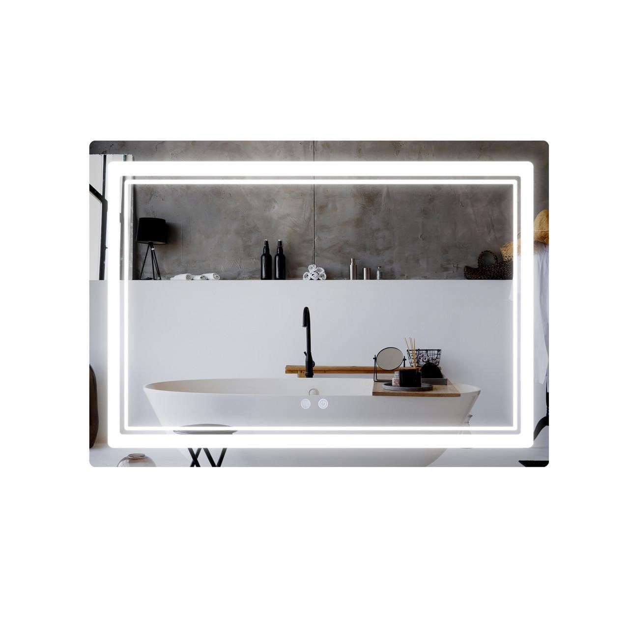 Зеркало для ванной комнаты Qtap Cardinal CA2 LED-подсветка Touch/антизапотевание/димер/регулировка температры цвета 3000-6500K 1200х800 мм Зеркало для ванной комнаты Qtap Cardinal CA2 LED-подсветка Touch/антизапотевание/димер/регулировка температры цвета 3000-6500K 1200х800 мм