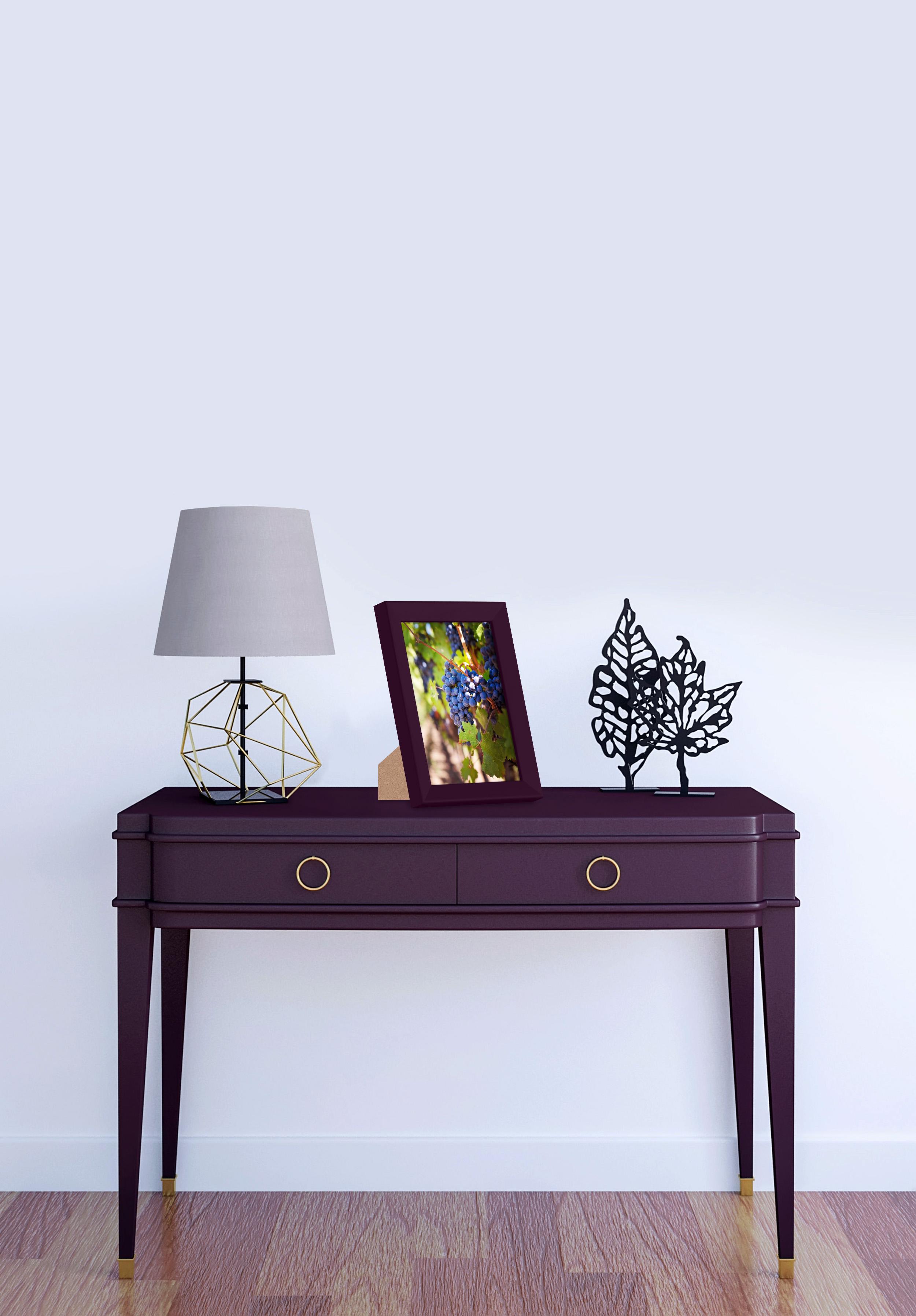 Фоторамка деревянная EmojiFrame 13х18 см AH2220-02 антибликовое стекло 2 мм с ножкой Фиолетовый - фото 5