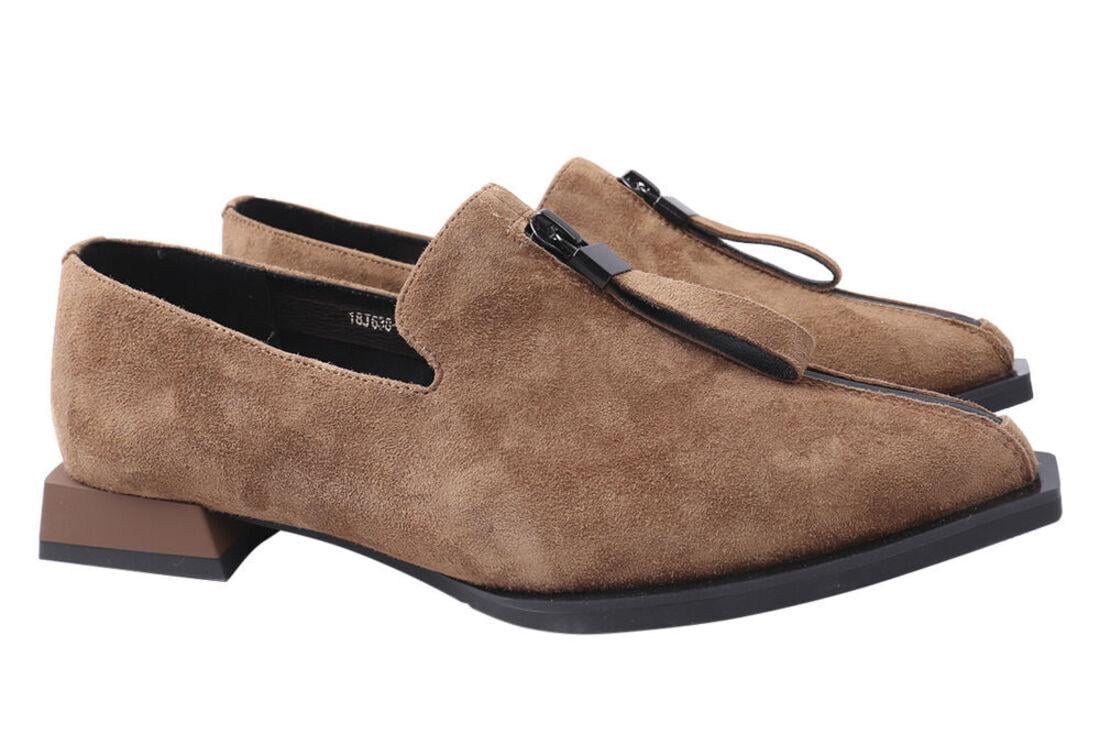 Туфли женские Brocoly из замши на низком ходу р. 40 Капучино (309-21DTC) Туфли женские Brocoly из замши на низком ходу р. 40 Капучино (309-21DTC)