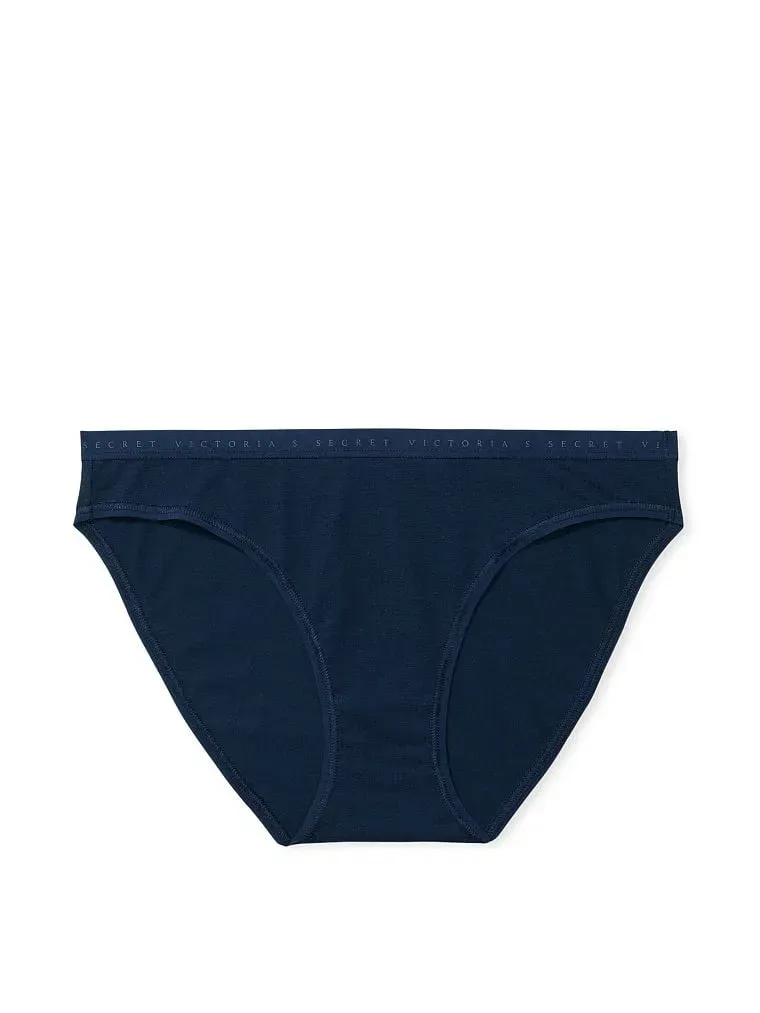 Труси Victoria's Secret Stretch Cotton Bikini Panty S Синій (27662648)