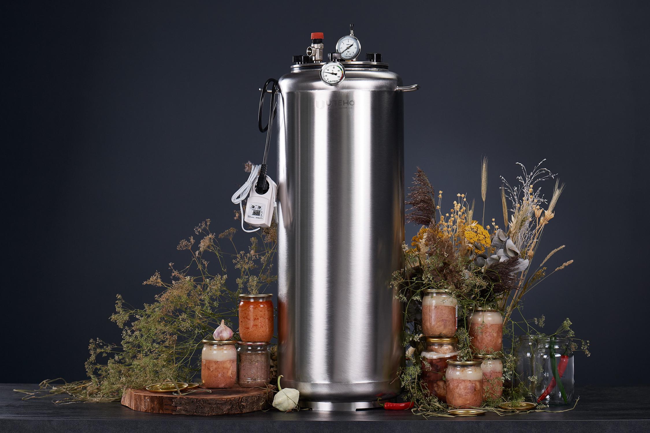 Автоклав комбінований UTEHO A40 електро/газ 55 л 40 банок/0,5 л (843735538) - фото 6 Автоклав комбінований UTEHO A40 електро/газ 55 л 40 банок/0,5 л (843735538) - фото 6