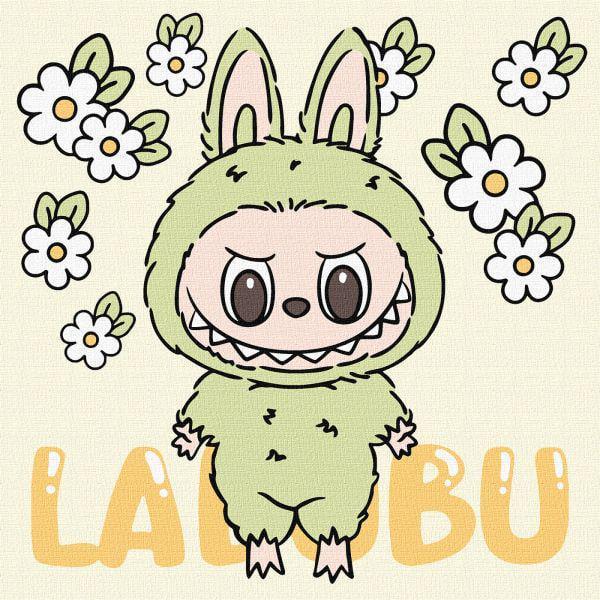 Картина за номерами Ideyka Веселий Лабубу 25x25 см (Id-KHO1300)