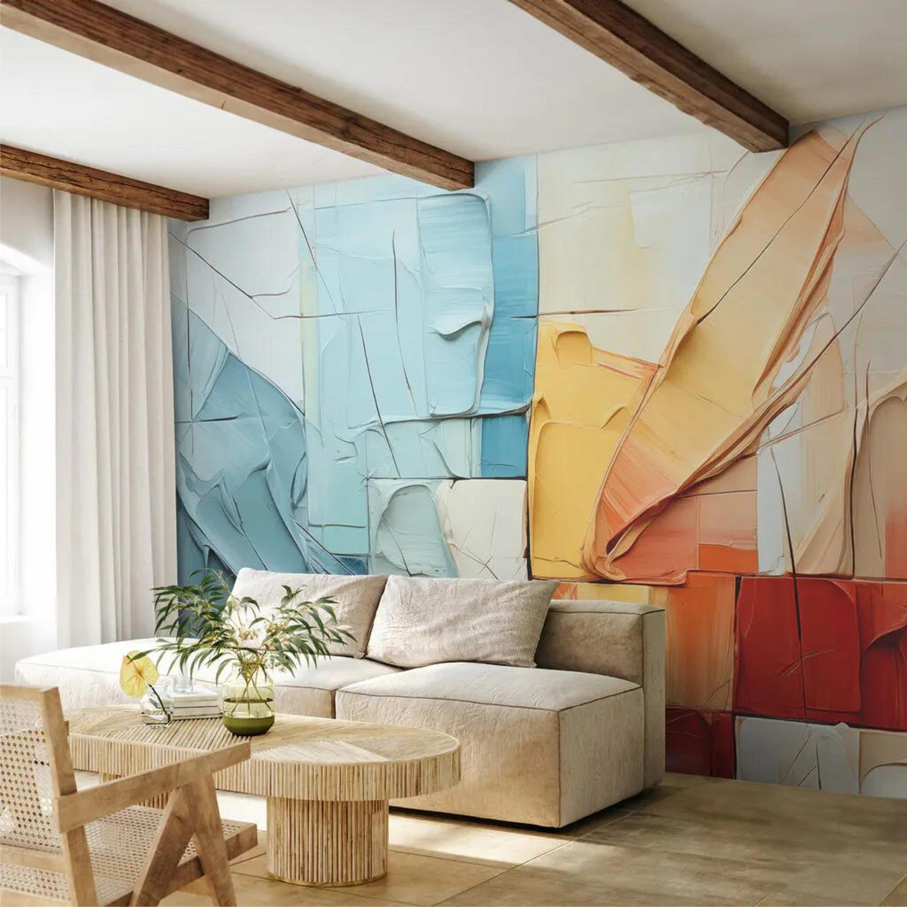 Фотообои Крупный план картины Разноцветный (000336)