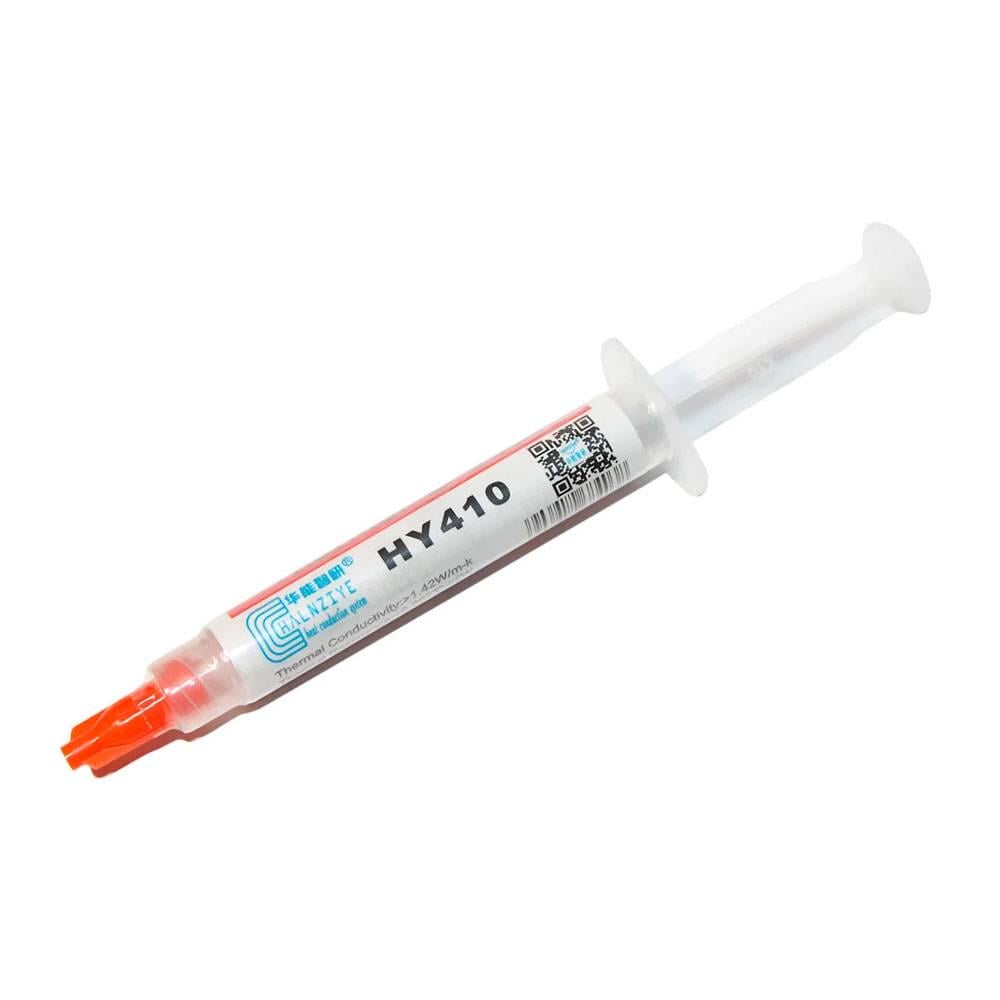 Паста термопровідна HY-410 Q50 шприц > 0 925W/m-K <0,262 °C-in2/W -30 ° ≈280 °C В'язкість -1K cPs OEM 0,5 г White (33685)