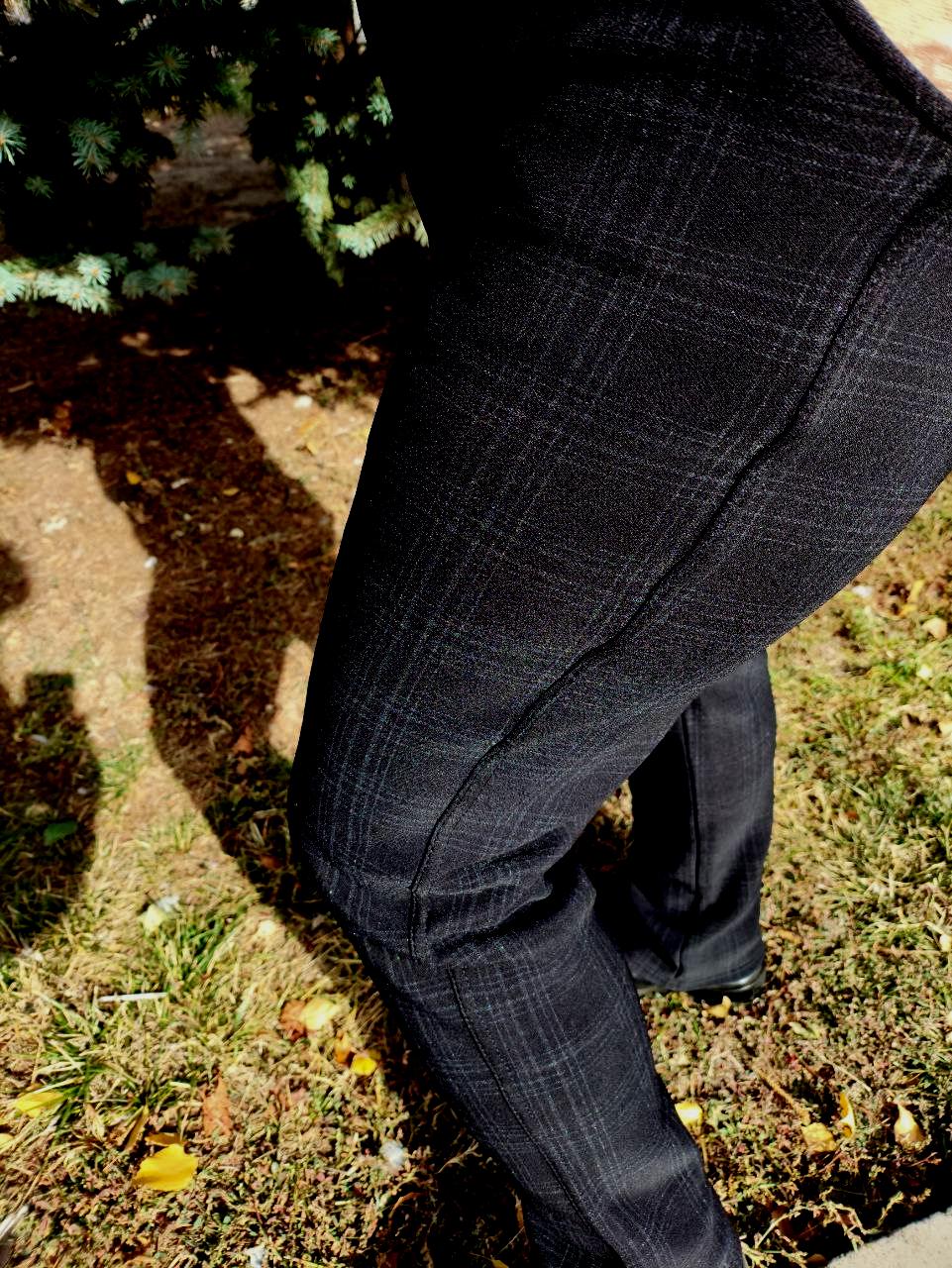 Штани жіночі в клітинку 2111 теплі на флісі р. 52 Чорний (2772445987) - фото 8