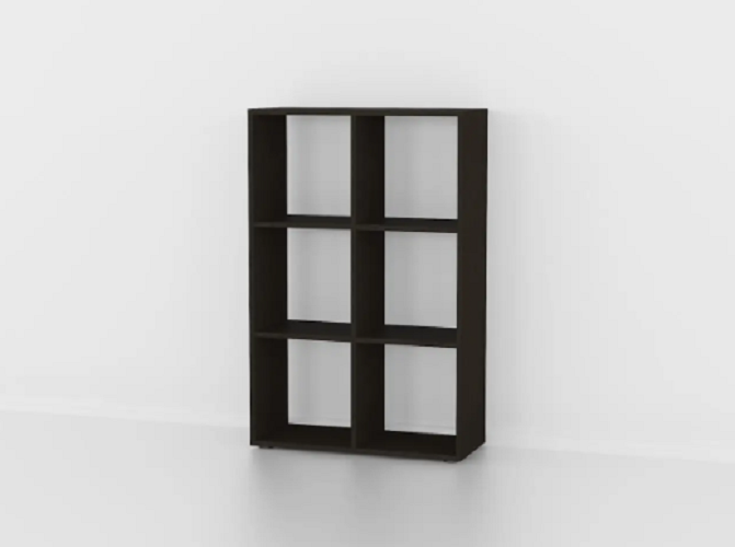 Стеллаж для книг на 6 ячеек открытый Венге темный (P58в) - фото 1 Стеллаж для книг на 6 ячеек открытый Венге темный (P58в) - фото 1