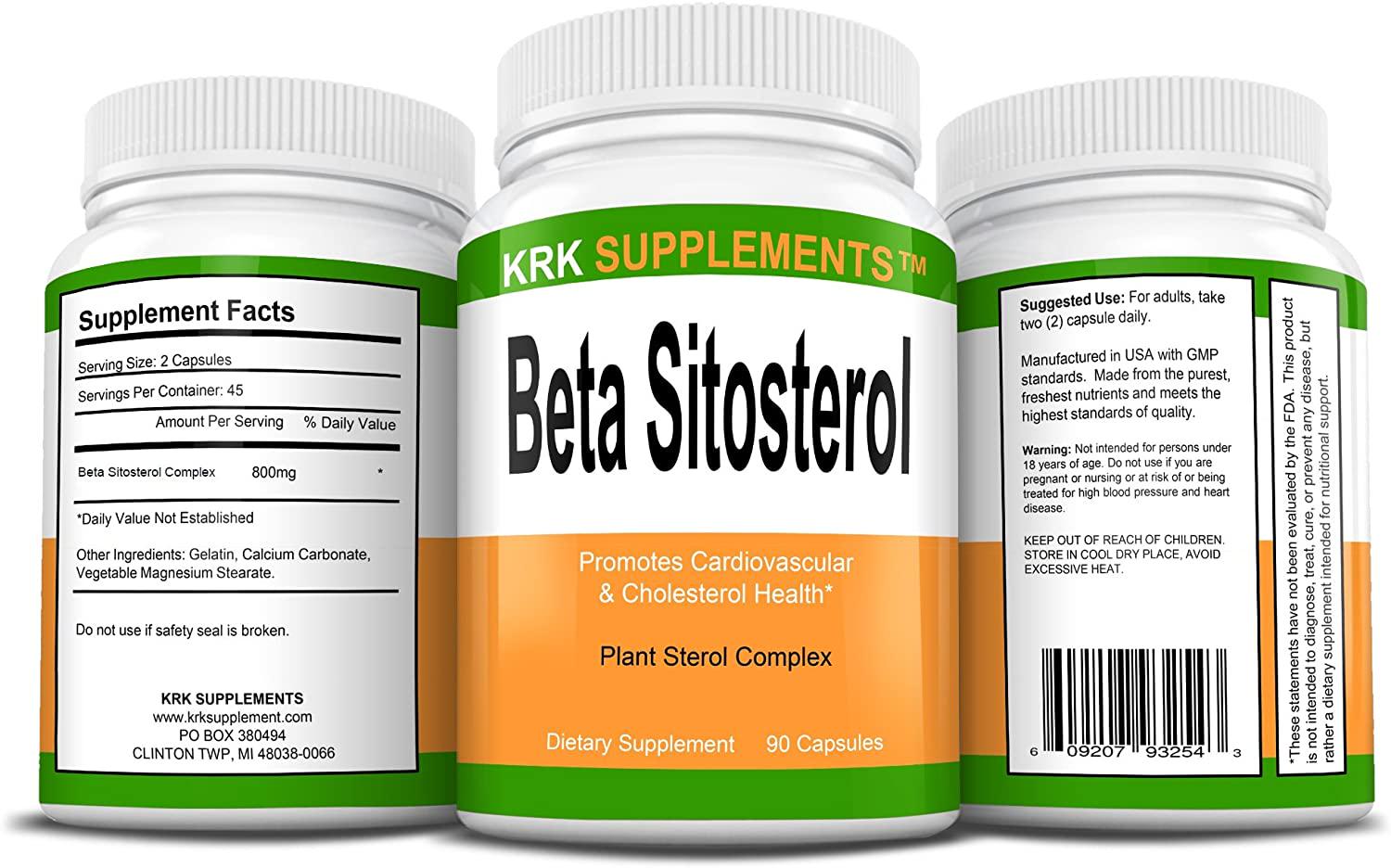 Витамины Beta Sitosterol 800 мг 90 капсул - фото 4