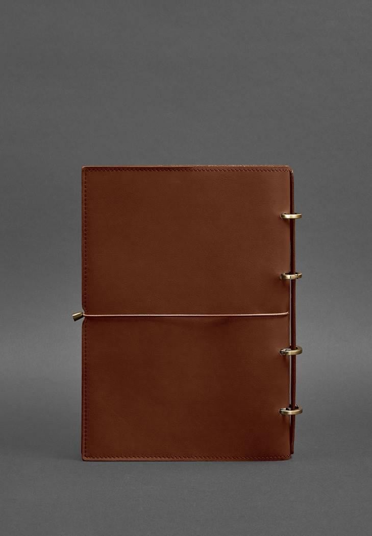 Блокнот кожаный Софт-бук 9.0 Краст А4 на кольцах в мягкой обложке Светло-коричневый (A-027499) - фото 5 Блокнот кожаный Софт-бук 9.0 Краст А4 на кольцах в мягкой обложке Светло-коричневый (A-027499) - фото 5