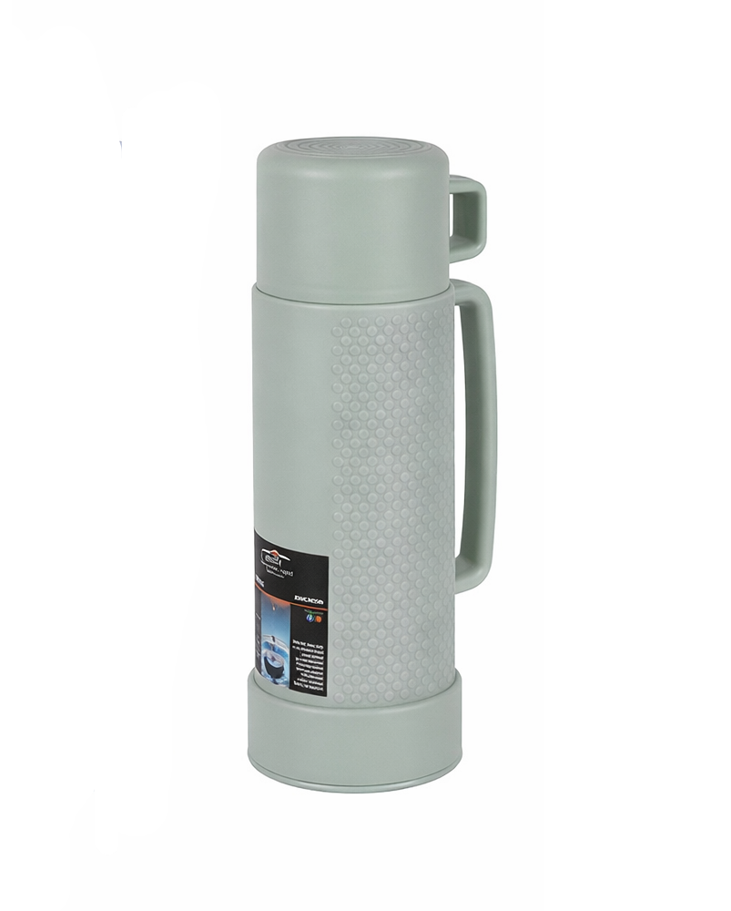 Термос пластиковый Stenson MT-1025 со стеклянной колбой 1 л Зеленый (MT-1025)