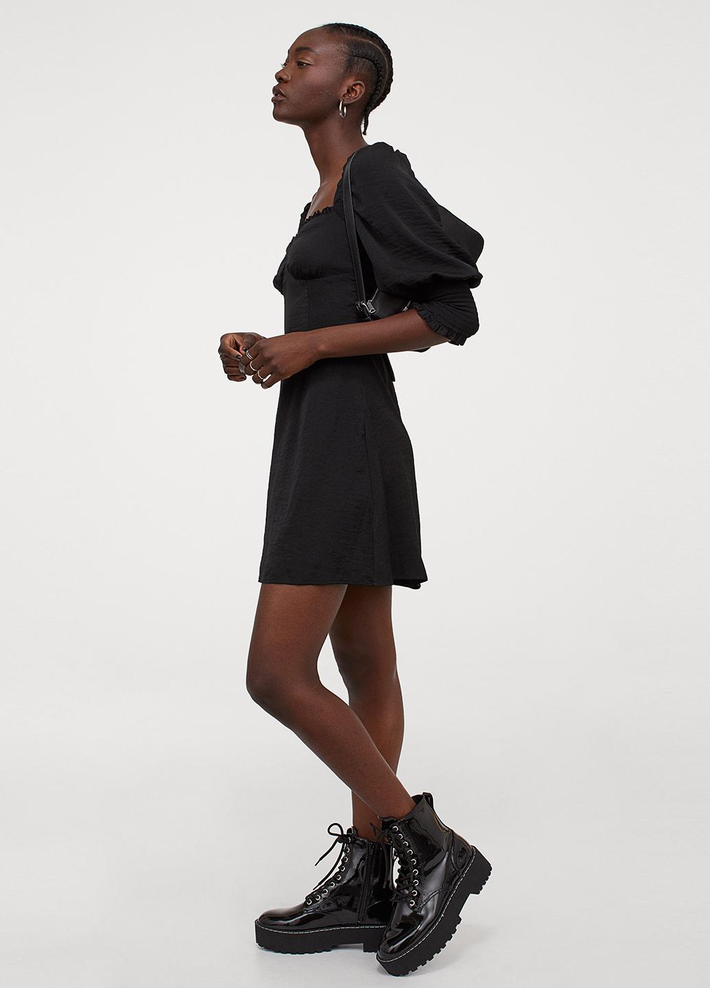 Платье H&M р. 36 Черный (932888001b42)