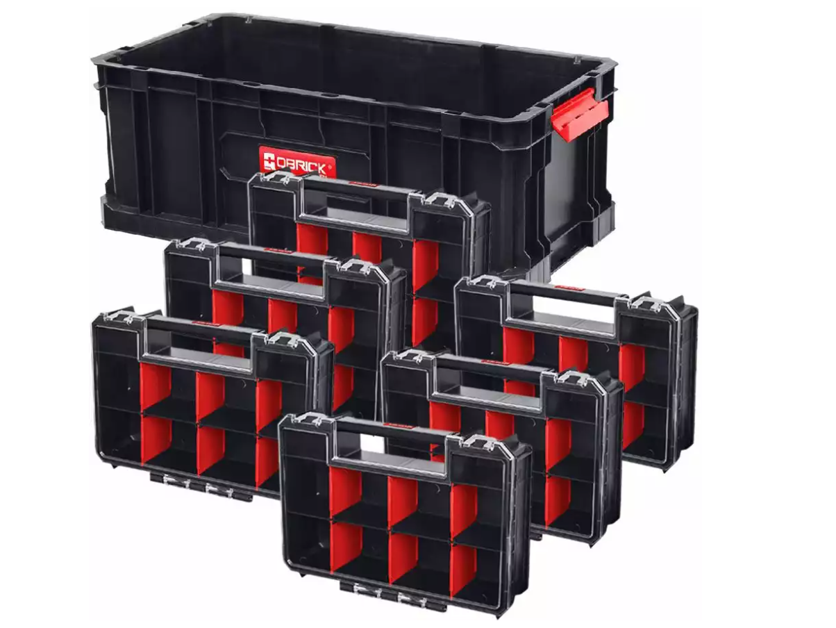 Ящик с 6 органайзерами для инструментов MULTI QBRICK SYSTEM TWO TOOLBOX PLUS 530х295х195 мм модульный пластиковый (leo-140030)