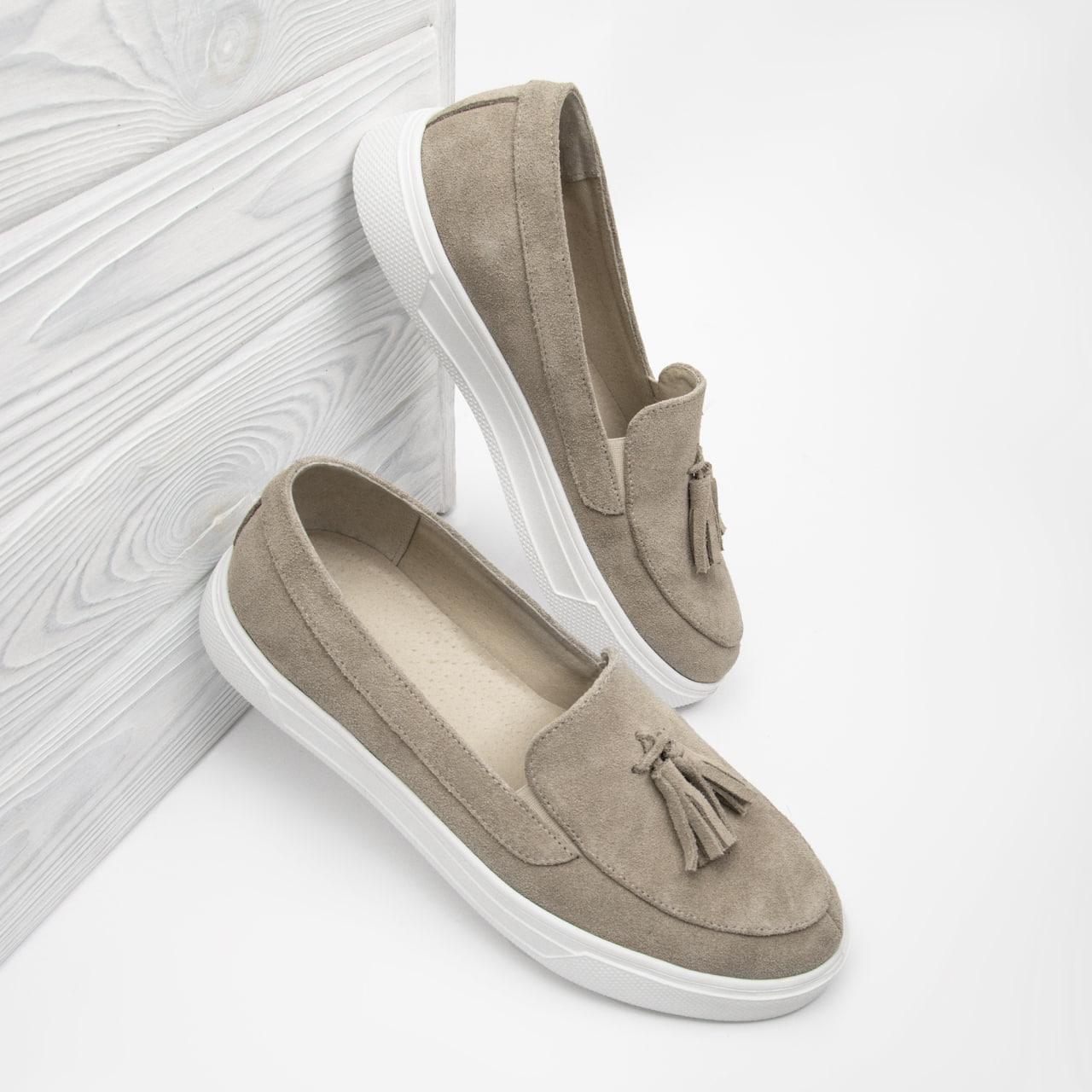 Лоферы Kindzer с кисточками замшевые р. 38 Бежевый - фото 4 Лоферы Kindzer с кисточками замшевые р. 38 Бежевый - фото 4